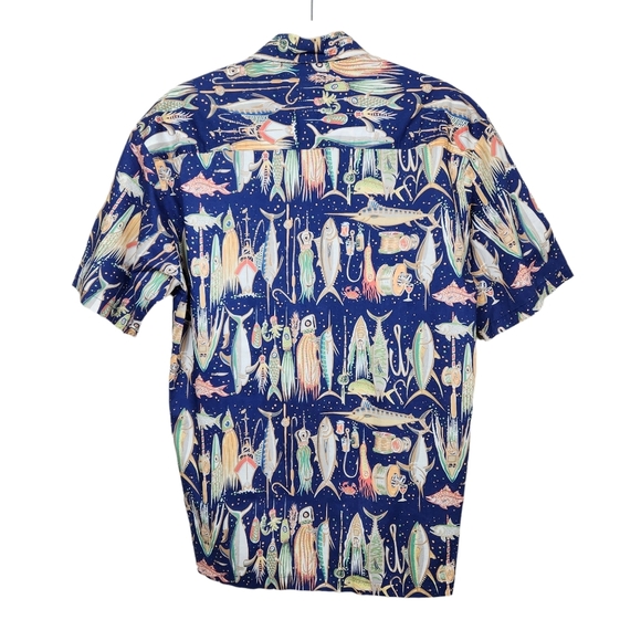 John Severson Collection by Kahala Hawaiian Shirt Deep Sea Fishing Men's Small - Picture 4 of 7